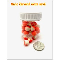 NANO Pop up plovoucí boilies, červené neutrál  extra savé CENA bez DPH 12%